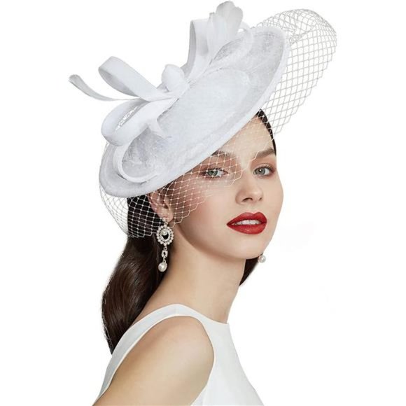 Tea Party Fascinator White